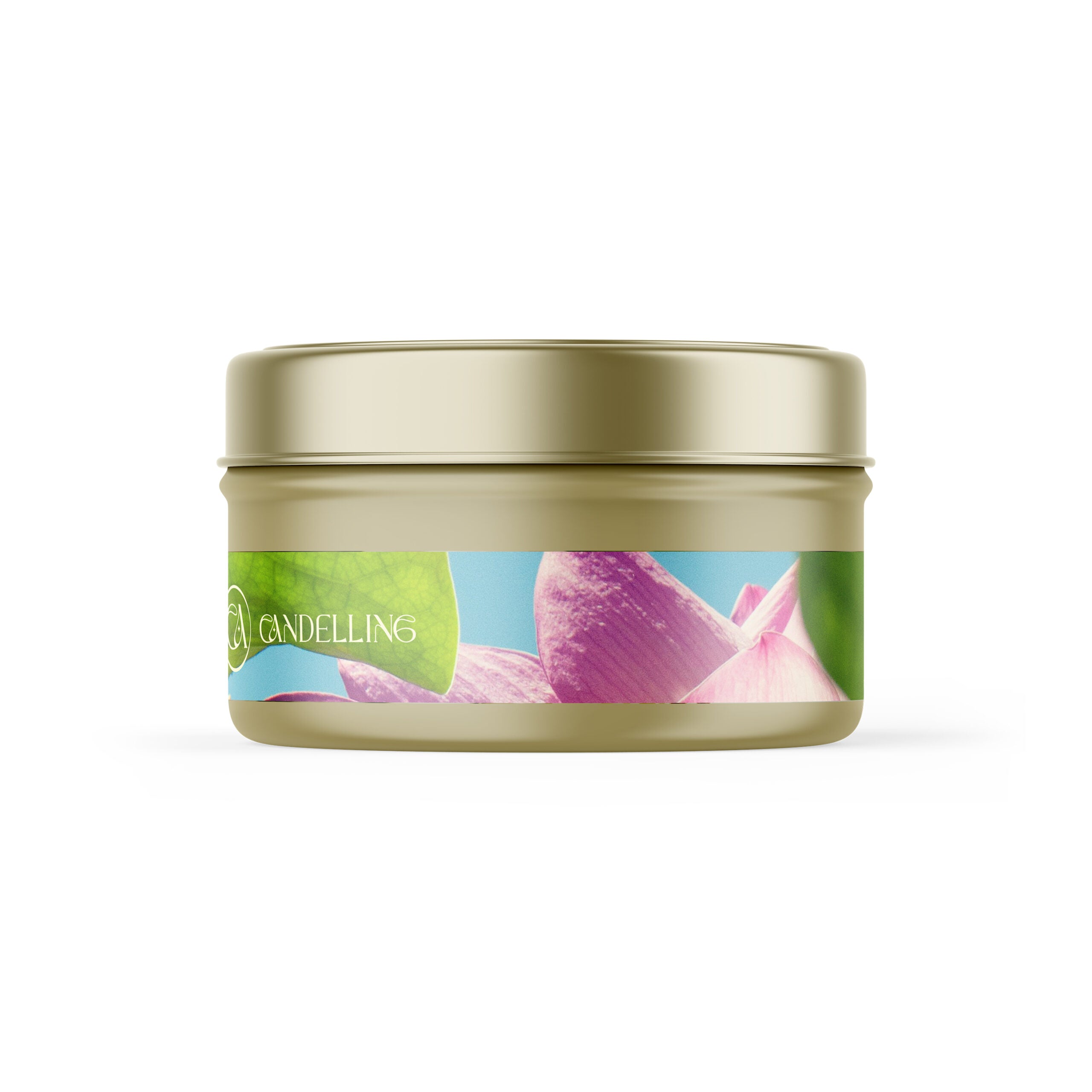 Botanical Series Metal Box Candle Lotus