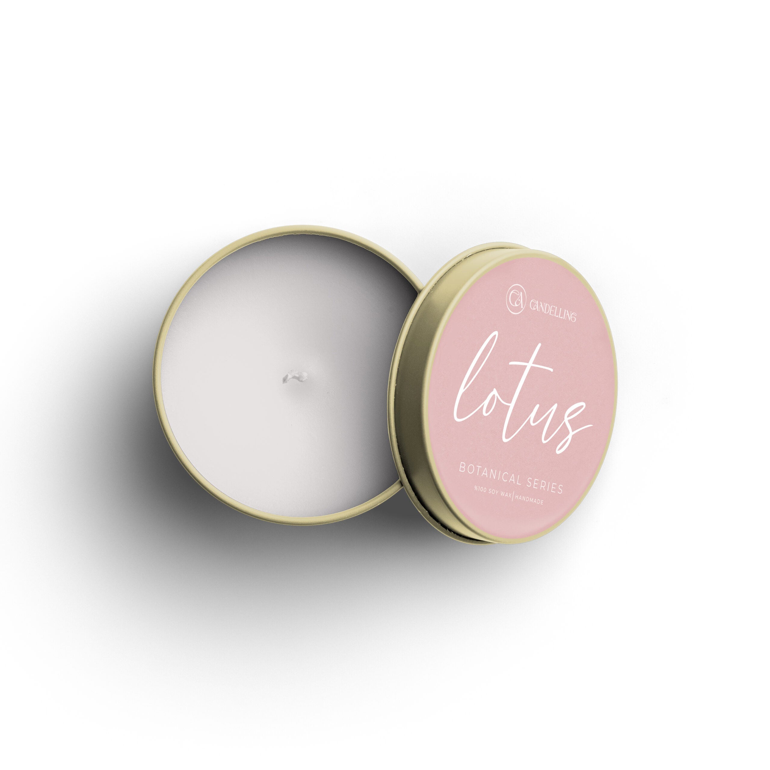 Botanical Series Metal Box Candle Lotus